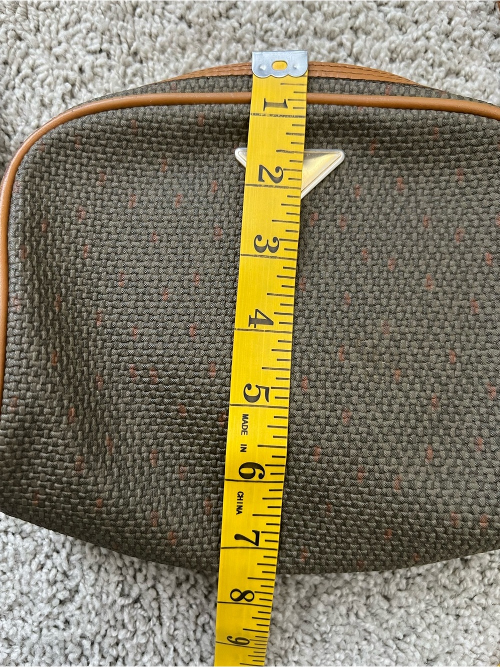 Vintage Yves Saint Laurent Canvas Crossbody Bag Leather Trim-MADE IN FRANCE - Picture 11 of 16